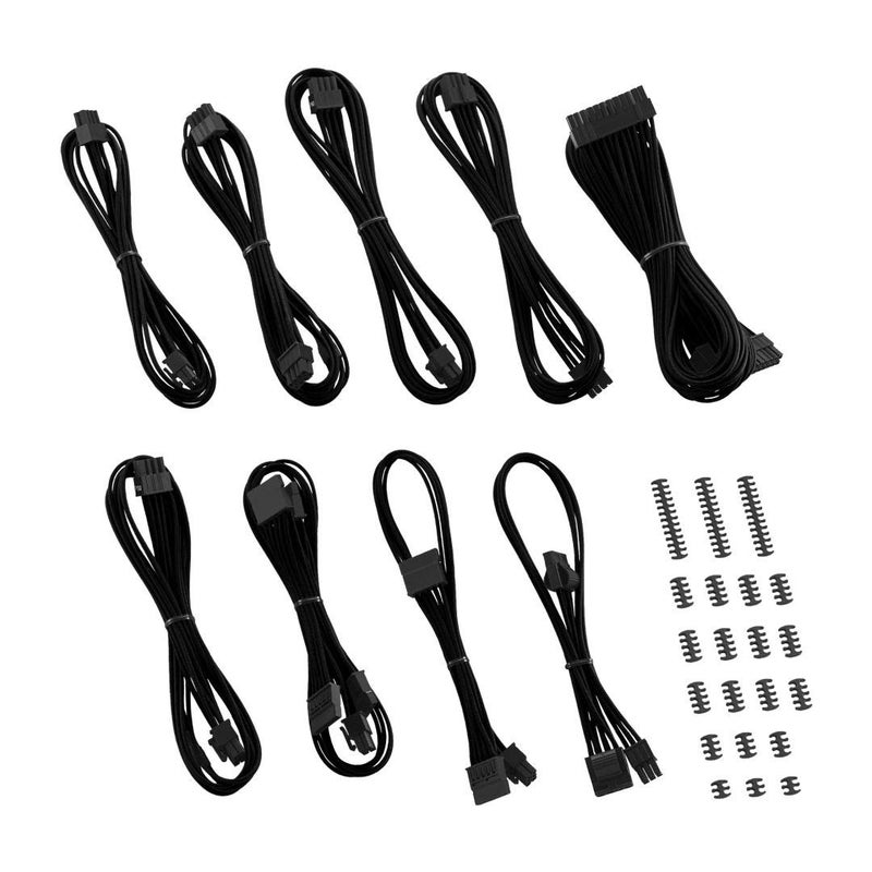 CableMod RT-Series Classic ModFlex Sleeved Cable Kit for ASUS/Seasonic/Phanteks Revolt (Black) - Image 1